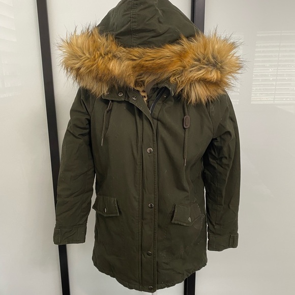 Forever21 Faux Fur Utility Coat - Picture 2 of 4